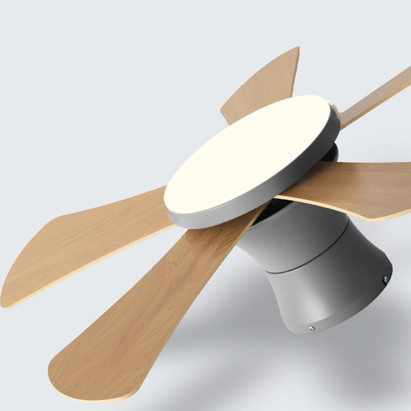Éclairage de ventilateur de plafond de style moderne 1 Éclair de ventilateur de plafond léger avec bois pour chambre à coucher