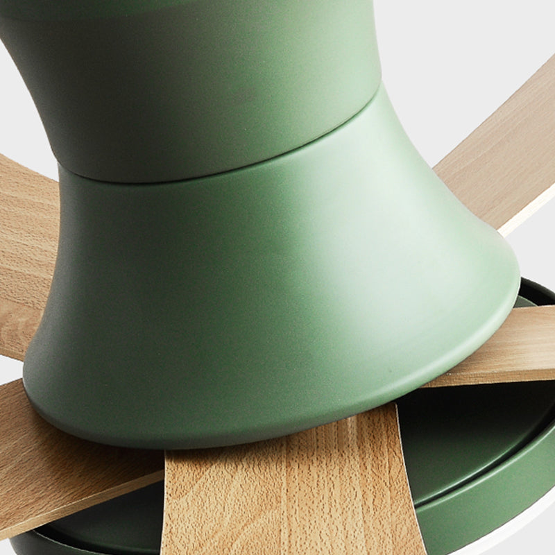 Éclairage de ventilateur de plafond de style moderne 1 Éclair de ventilateur de plafond léger avec bois pour chambre à coucher