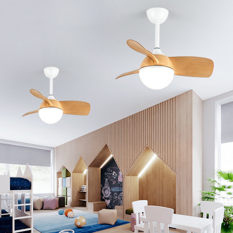 Ventilateur de plafond léger métal nordique LED Plafond monture à coucher pour chambre à coucher