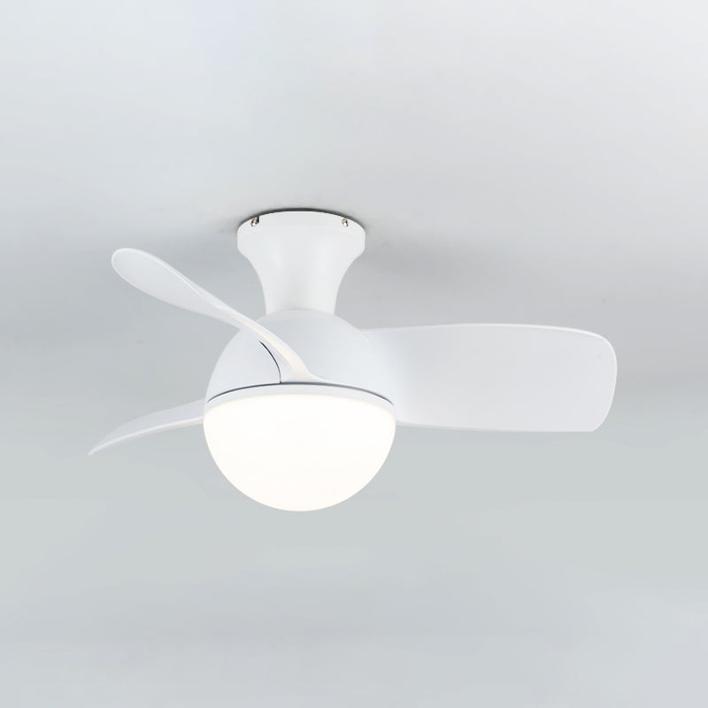 Ventilador de techo de metal ligero LED nórdico Techo de techo de altura para dormitorio
