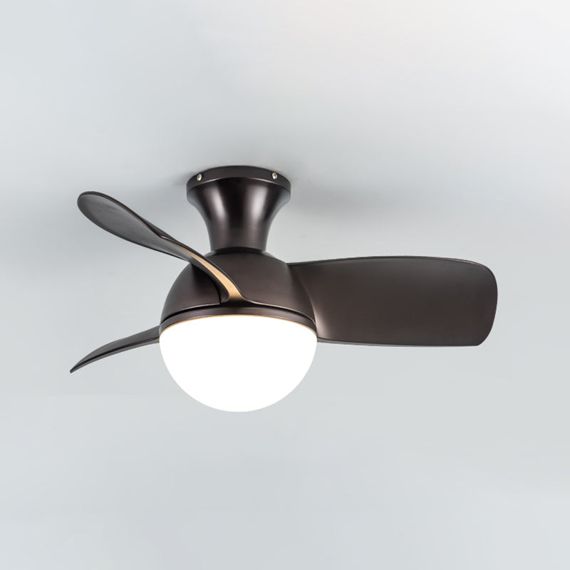 Ventilador de techo de metal ligero LED nórdico Techo de techo de altura para dormitorio