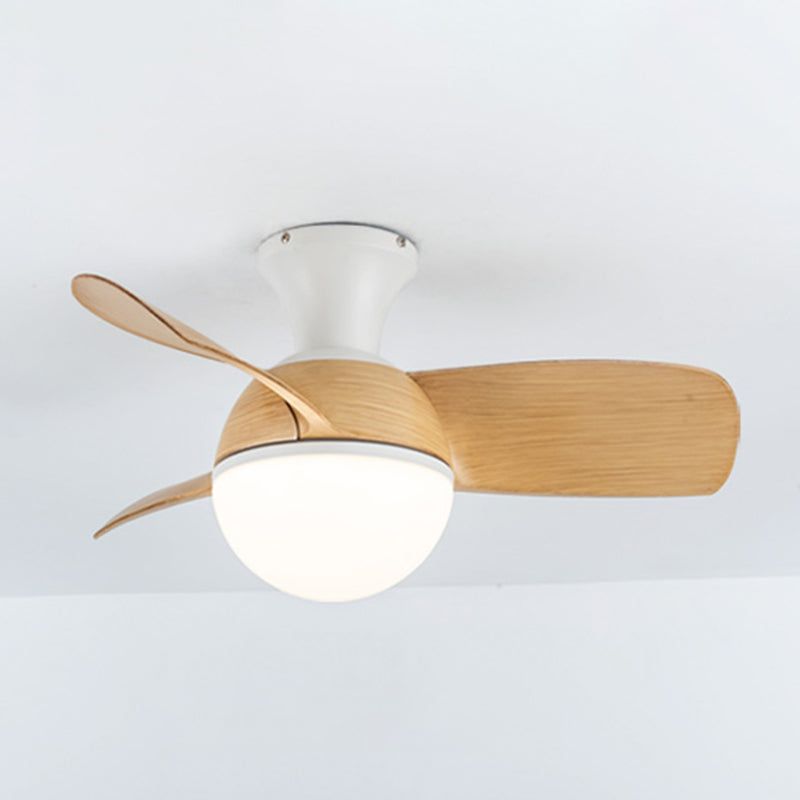 Ventilateur de plafond léger métal nordique LED Plafond monture à coucher pour chambre à coucher