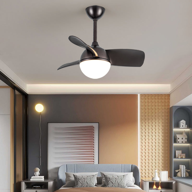 Ventilateur de plafond léger métal nordique LED Plafond monture à coucher pour chambre à coucher