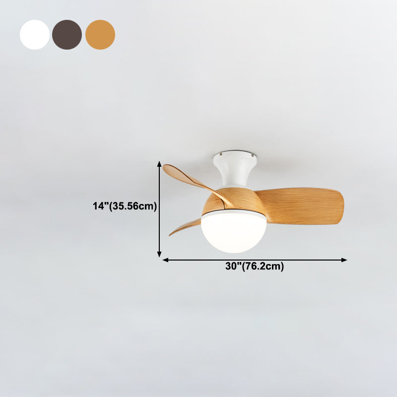 Ventilador de techo de metal ligero LED nórdico Techo de techo de altura para dormitorio