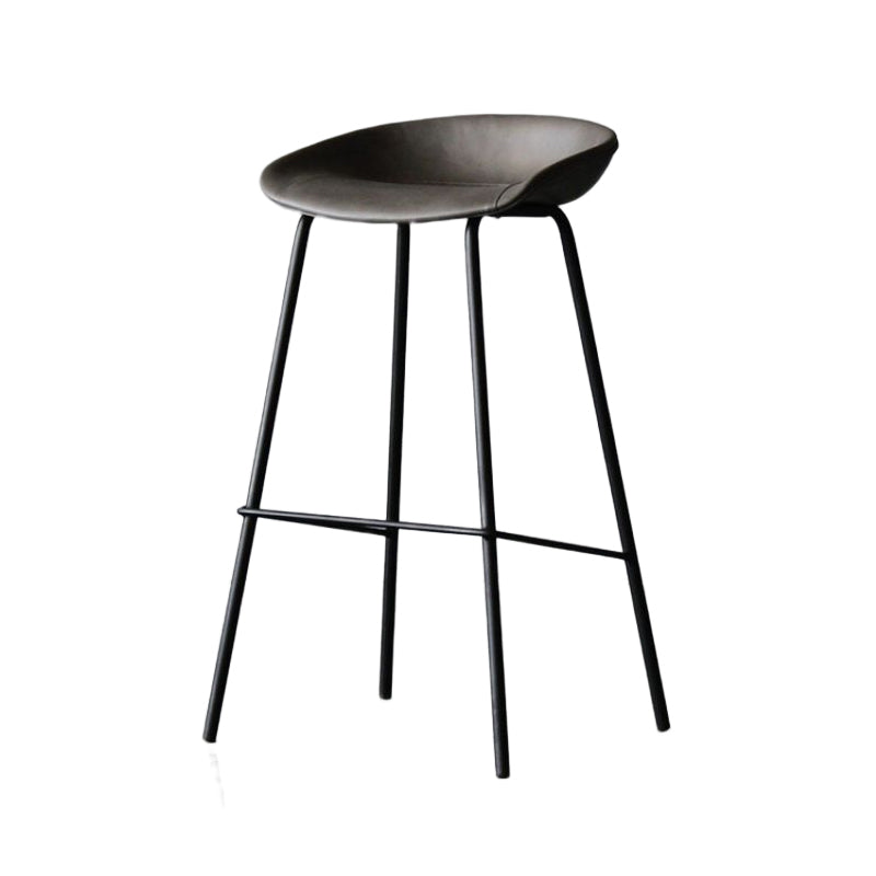 Modern Style Bar-stool PU Leather Counter Bar Stool with Metal Legs for Kitchen