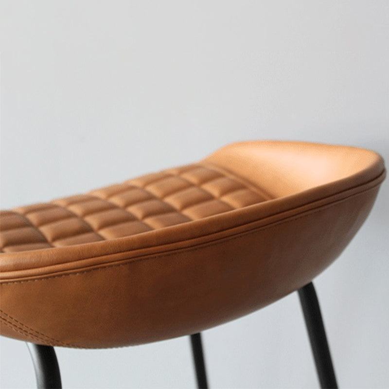 Modern Style Bar-stool PU Leather Counter Bar Stool with Metal Legs for Kitchen