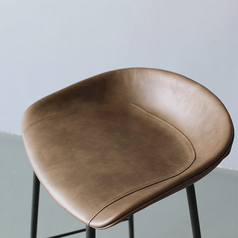 Modern Style Bar-stool PU Leather Counter Bar Stool with Metal Legs for Kitchen