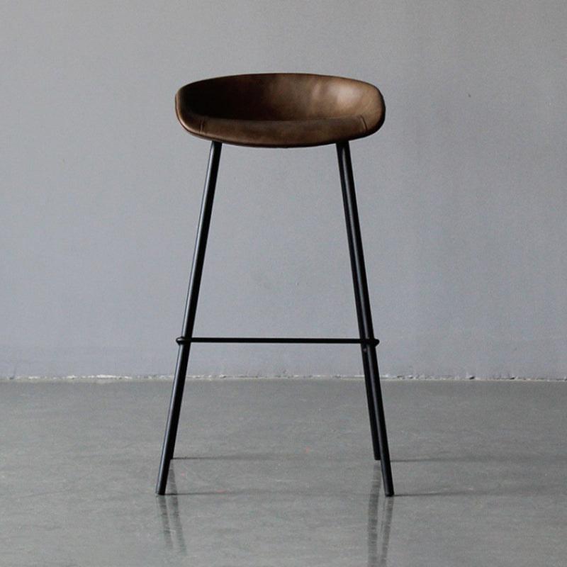 Modern Style Bar-stool PU Leather Counter Bar Stool with Metal Legs for Kitchen