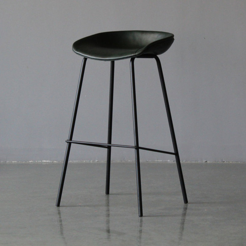 Modern Style Bar-stool PU Leather Counter Bar Stool with Metal Legs for Kitchen