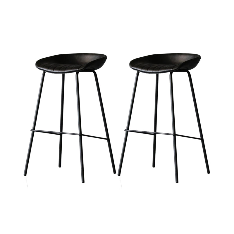Modern Style Bar-stool PU Leather Counter Bar Stool with Metal Legs for Kitchen
