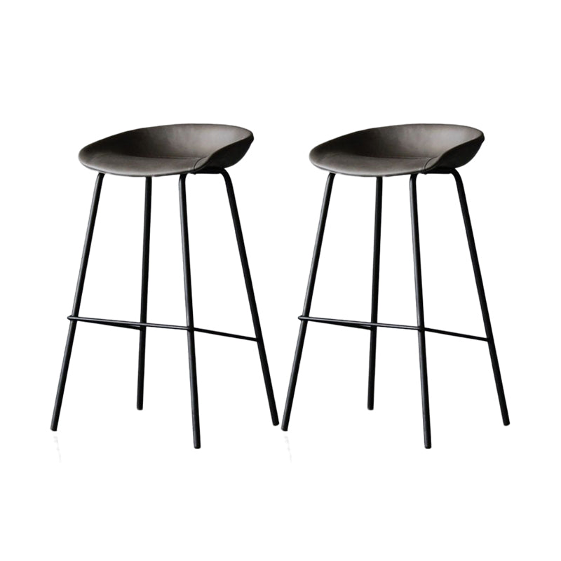 Modern Style Bar-stool PU Leather Counter Bar Stool with Metal Legs for Kitchen
