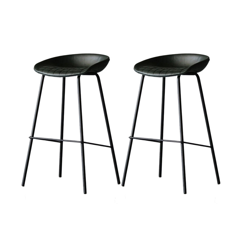 Modern Style Bar-stool PU Leather Counter Bar Stool with Metal Legs for Kitchen