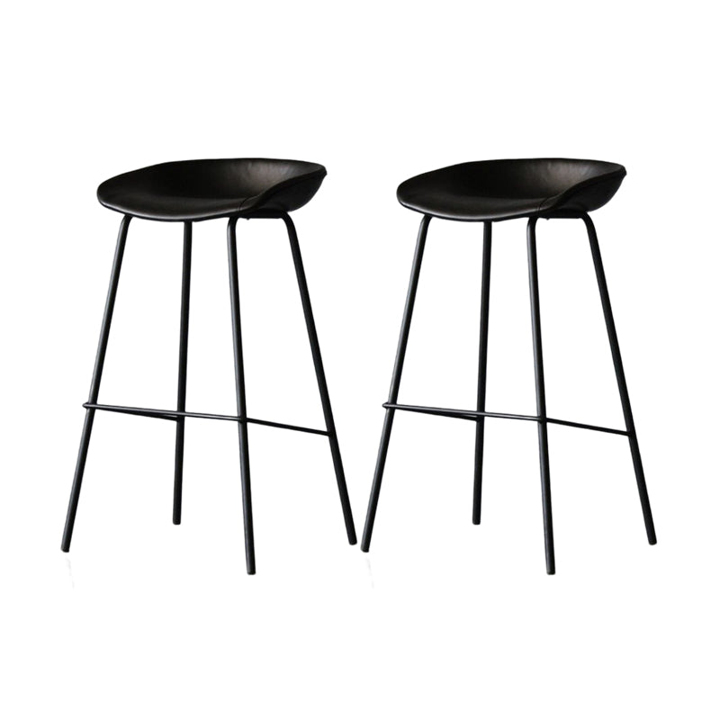 Modern Style Bar-stool PU Leather Counter Bar Stool with Metal Legs for Kitchen
