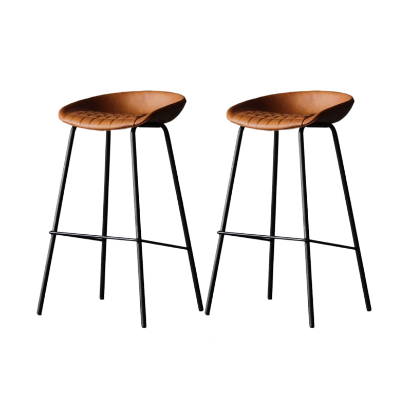 Modern Style Bar-stool PU Leather Counter Bar Stool with Metal Legs for Kitchen