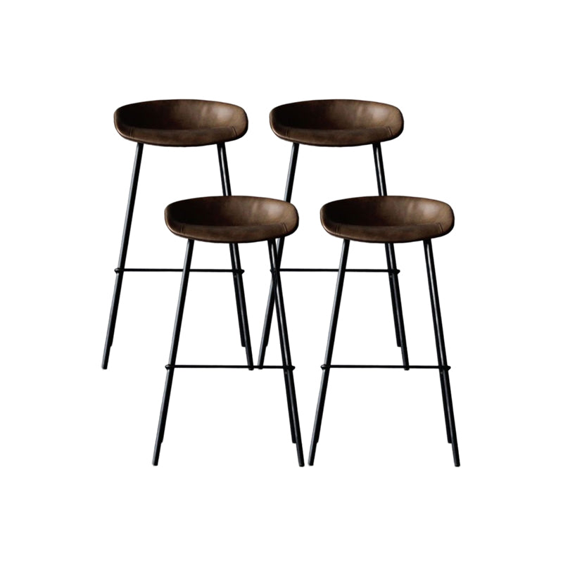 Modern Style Bar-stool PU Leather Counter Bar Stool with Metal Legs for Kitchen