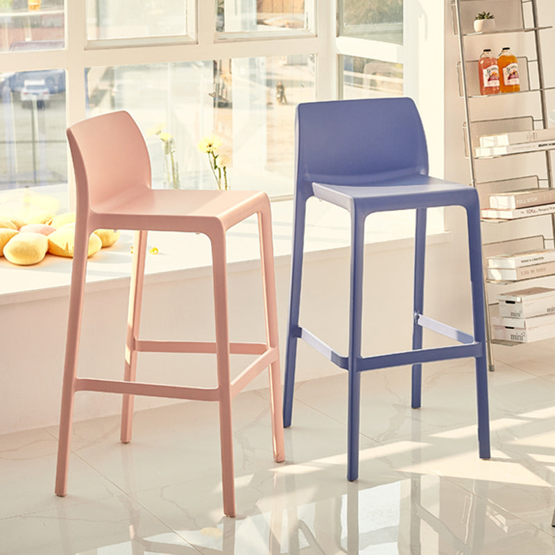Modern Style Bar-stool Plastic Counter Bar Stool for Kitchen Bar with Plastic Legs