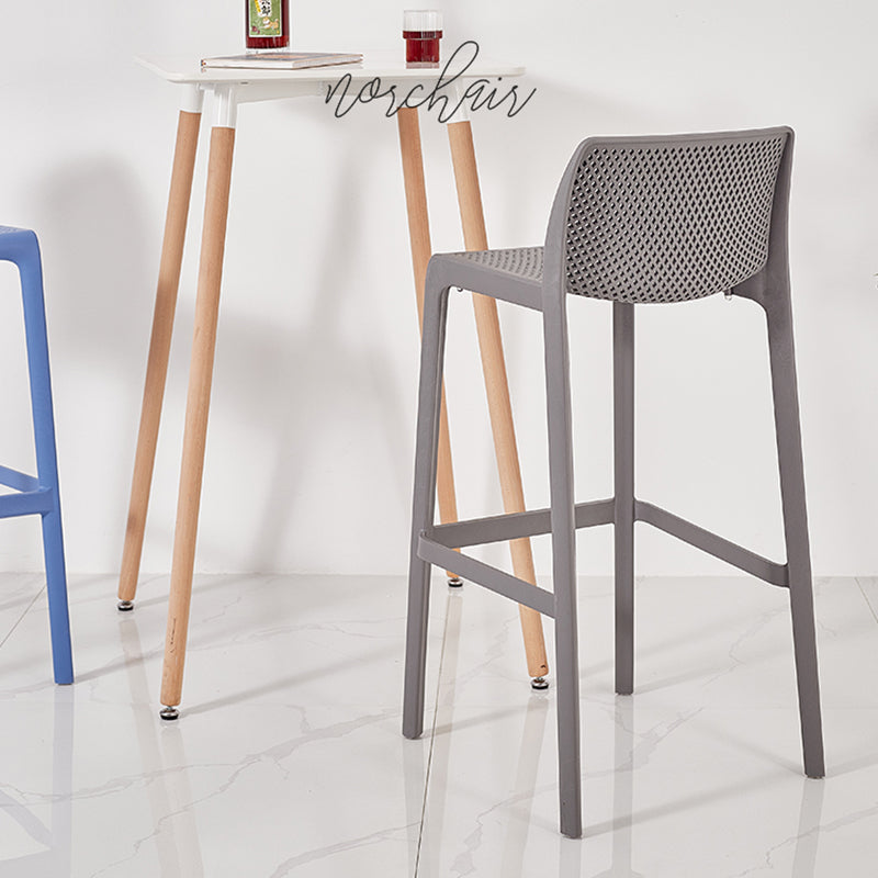 Modern Style Bar-stool Plastic Counter Bar Stool for Kitchen Bar with Plastic Legs