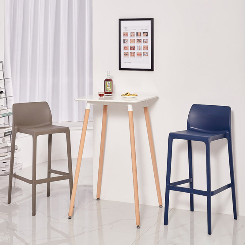 Modern Style Bar-stool Plastic Counter Bar Stool for Kitchen Bar with Plastic Legs