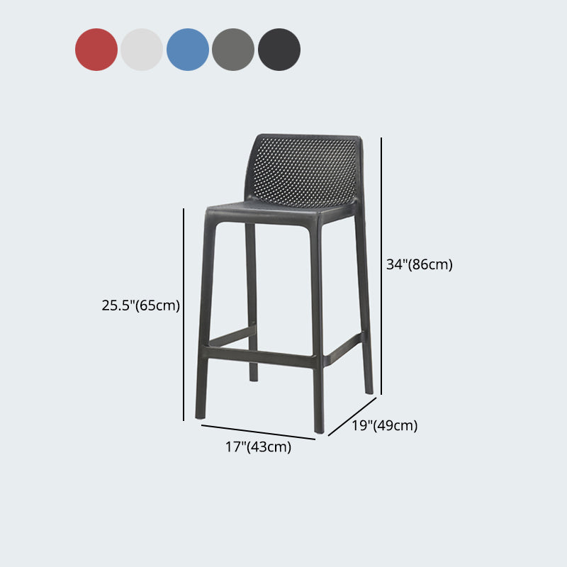 Modern Style Bar-stool Plastic Counter Bar Stool for Kitchen Bar with Plastic Legs