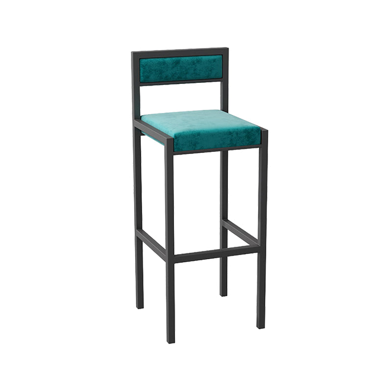Scandinavian Upholstered Bar Stools for Kitchen Armless Square Stools