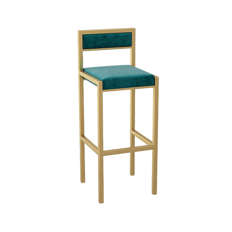 Scandinavian Upholstered Bar Stools for Kitchen Armless Square Stools