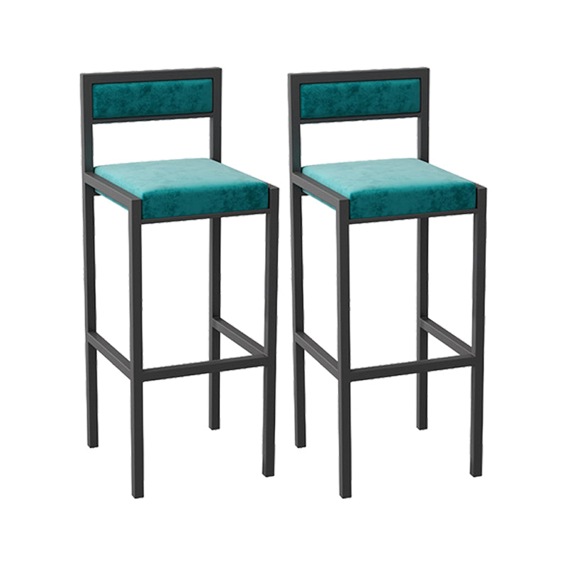 Scandinavian Upholstered Bar Stools for Kitchen Armless Square Stools