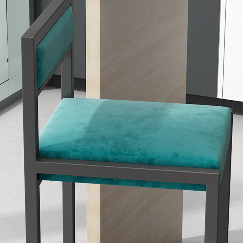 Scandinavian Upholstered Bar Stools for Kitchen Armless Square Stools