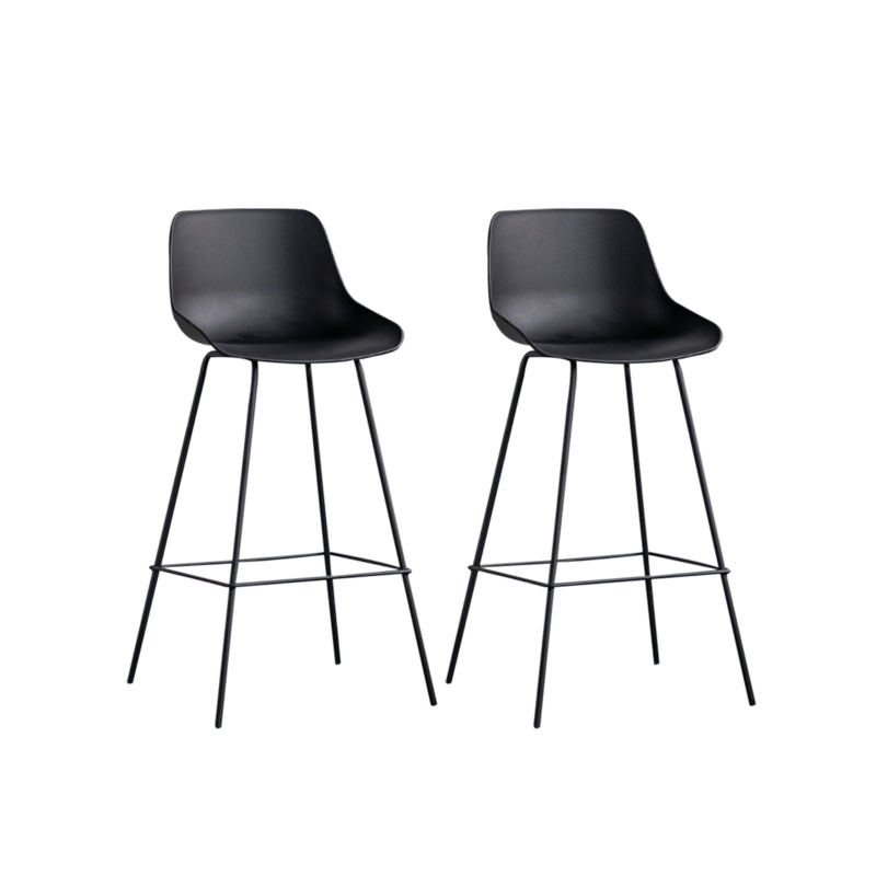 Contemporary Style Bar-stool Plastic Counter Bar Stool for Kitchen Bar with Metal Legs