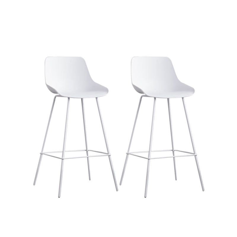 Contemporary Style Bar-stool Plastic Counter Bar Stool for Kitchen Bar with Metal Legs
