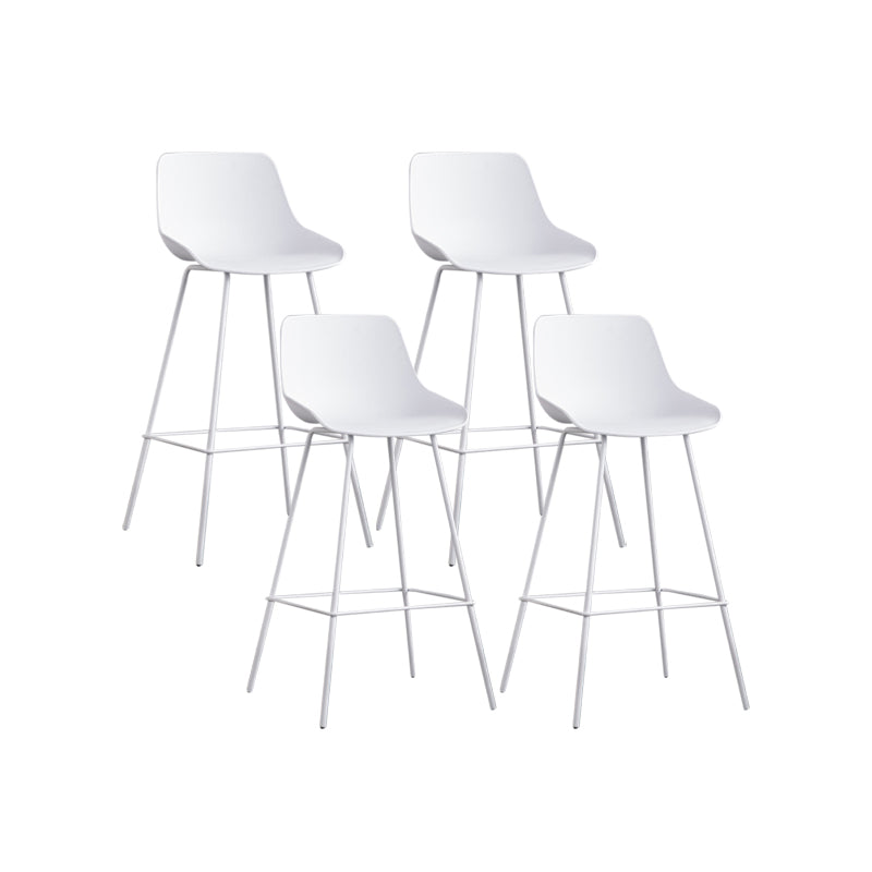 Contemporary Style Bar-stool Plastic Counter Bar Stool for Kitchen Bar with Metal Legs