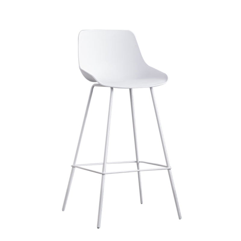 Contemporary Style Bar-stool Plastic Counter Bar Stool for Kitchen Bar with Metal Legs