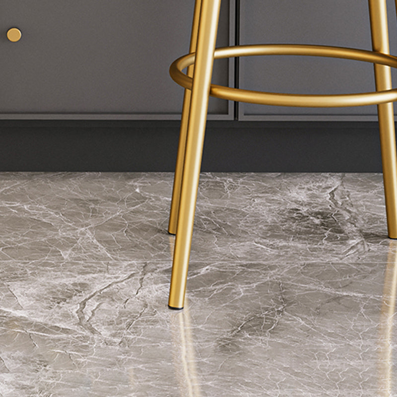 Nordic Design Upholstered Bar Stools for Home Luxury Low Back Round Stools