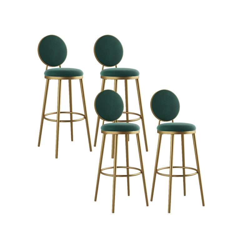 Nordic Design Upholstered Bar Stools for Home Luxury Low Back Round Stools