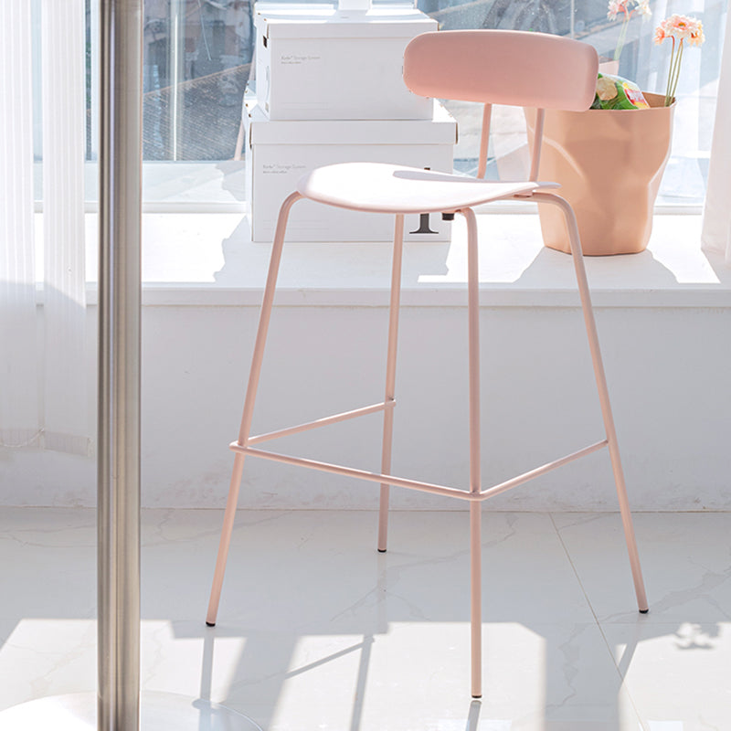 Modern Bar-stool Plastic Counter Bar Stool for Kitchen Bar with Metal Legs