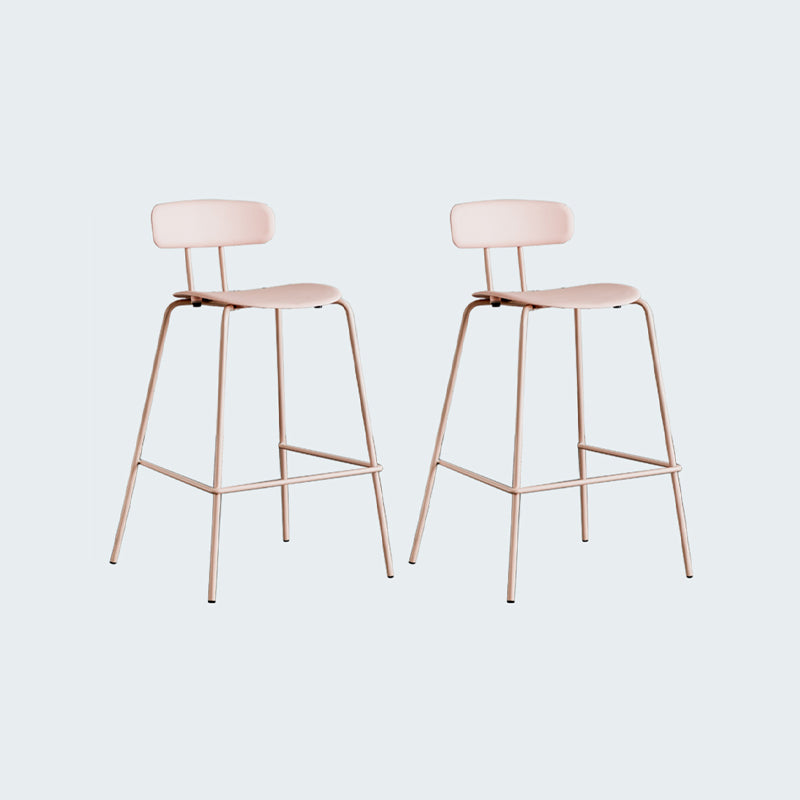 Modern Bar-stool Plastic Counter Bar Stool for Kitchen Bar with Metal Legs