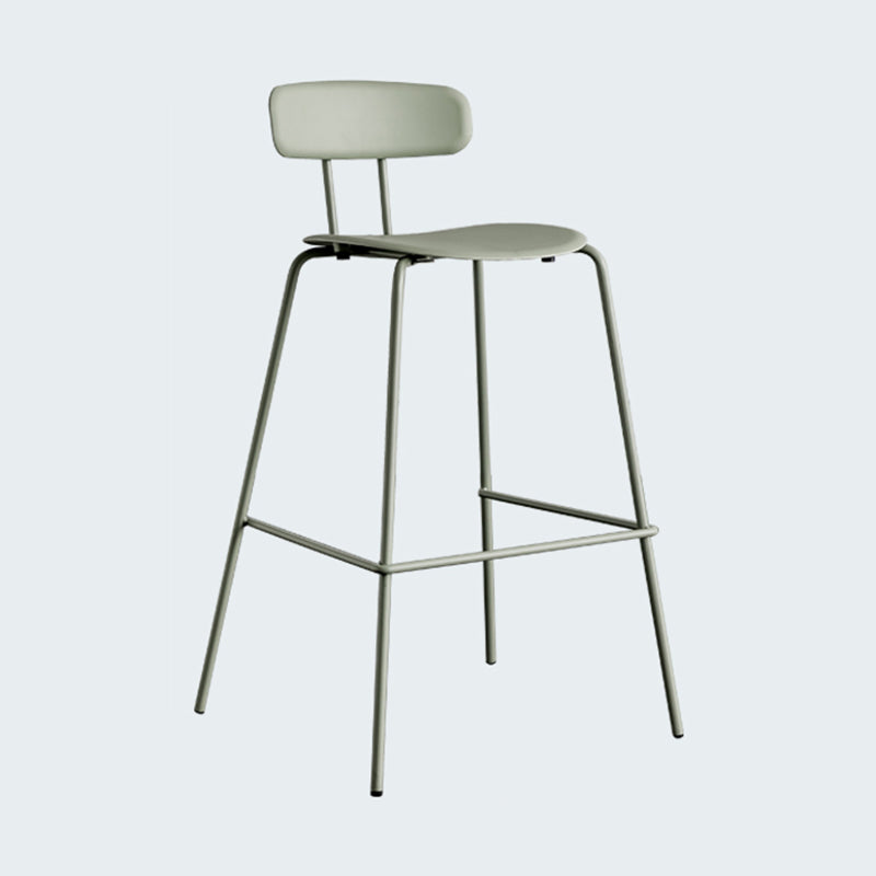 Modern Bar-stool Plastic Counter Bar Stool for Kitchen Bar with Metal Legs