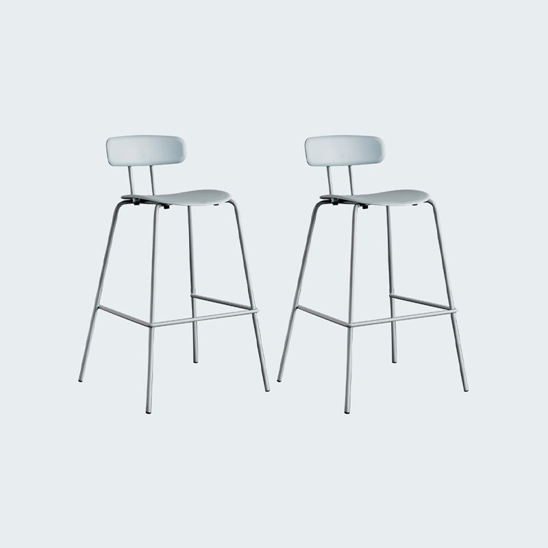 Modern Bar-stool Plastic Counter Bar Stool for Kitchen Bar with Metal Legs
