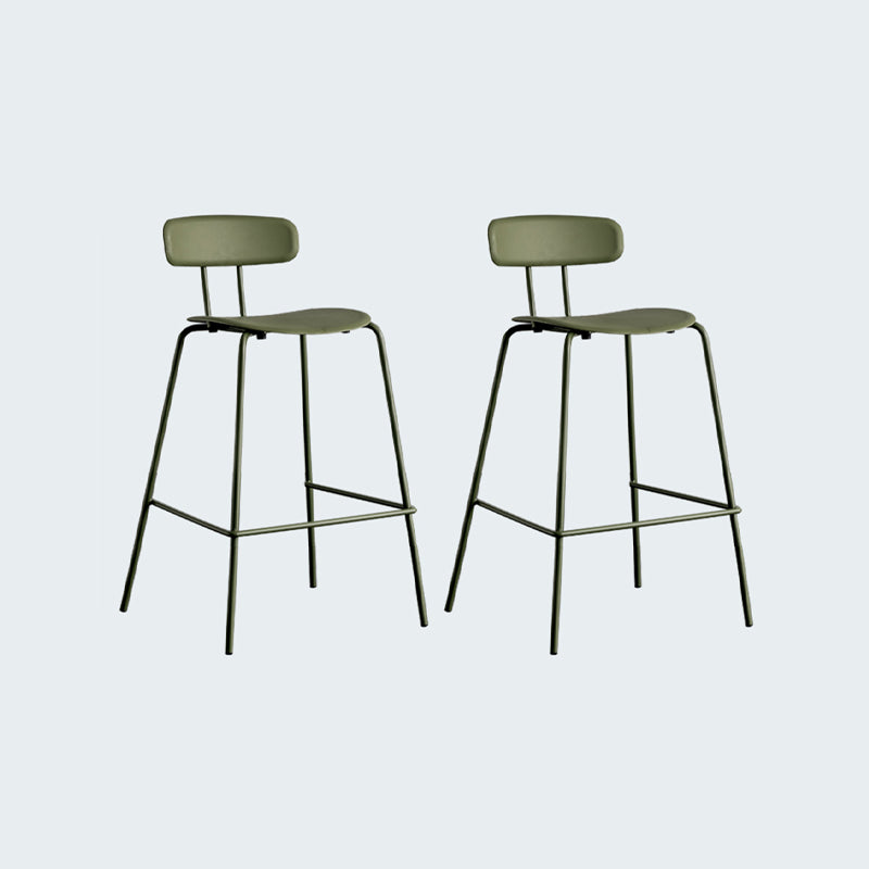 Modern Bar-stool Plastic Counter Bar Stool for Kitchen Bar with Metal Legs
