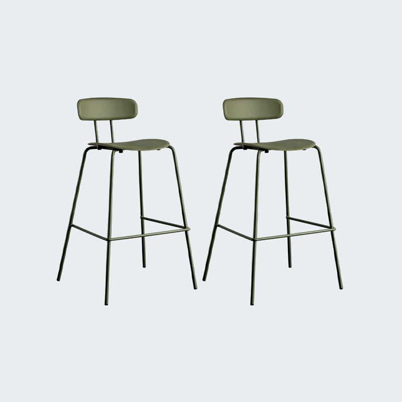 Modern Bar-stool Plastic Counter Bar Stool for Kitchen Bar with Metal Legs
