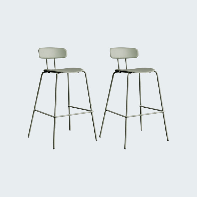 Modern Bar-stool Plastic Counter Bar Stool for Kitchen Bar with Metal Legs