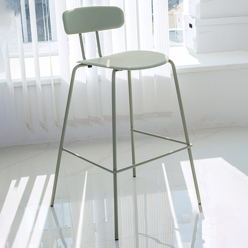 Modern Bar-stool Plastic Counter Bar Stool for Kitchen Bar with Metal Legs