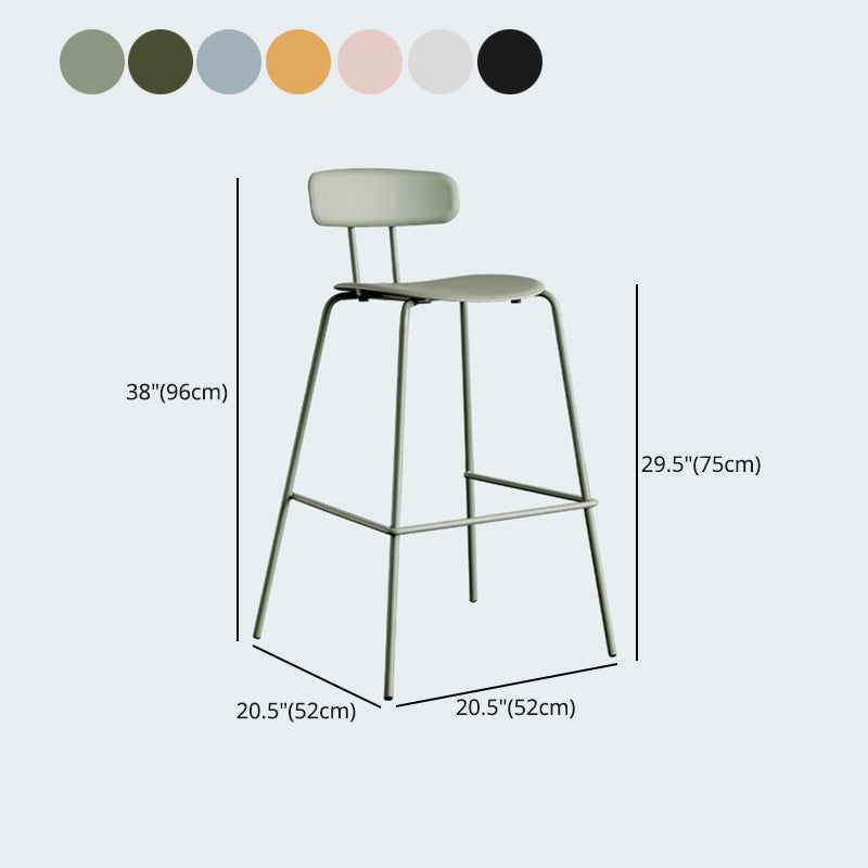 Modern Bar-stool Plastic Counter Bar Stool for Kitchen Bar with Metal Legs