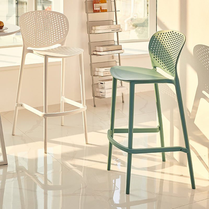 Nordic Style Bar-stool Plastic Counter Bar Stool for Kitchen Bar with Plastic Legs