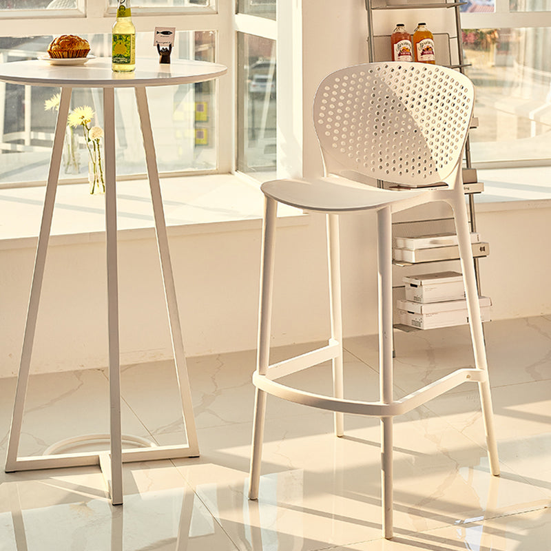 Nordic Style Bar-stool Plastic Counter Bar Stool for Kitchen Bar with Plastic Legs