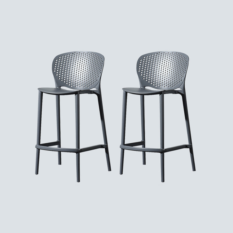 Nordic Style Bar-stool Plastic Counter Bar Stool for Kitchen Bar with Plastic Legs