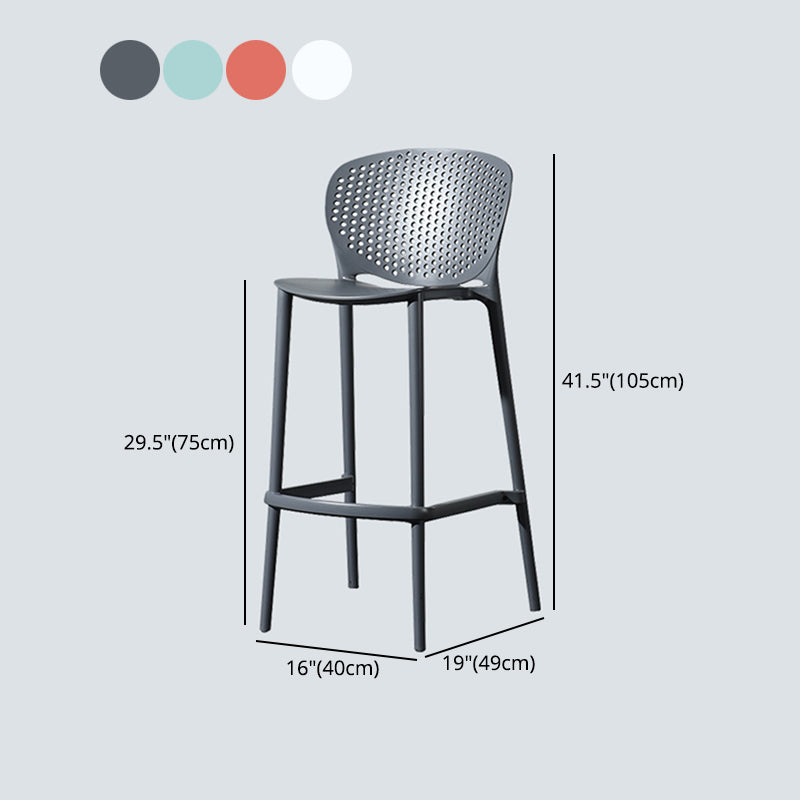 Nordic Style Bar-stool Plastic Counter Bar Stool for Kitchen Bar with Plastic Legs