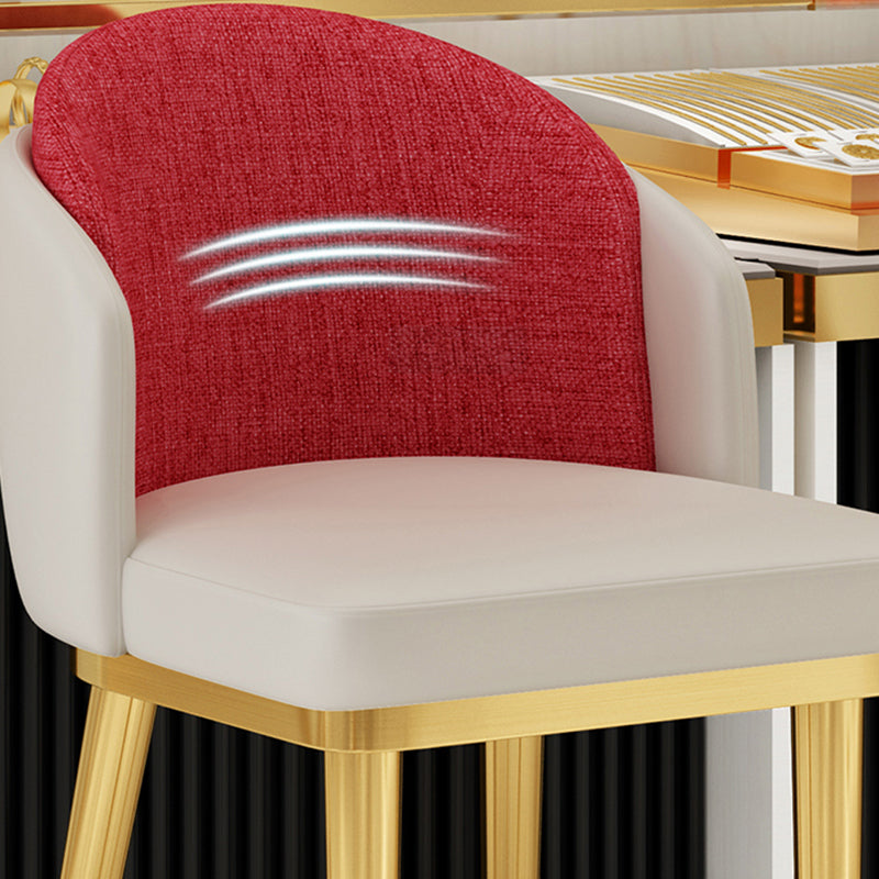 Nordic Design Upholstered Bar Stools for Home Armless Low Back Stools with Cushion