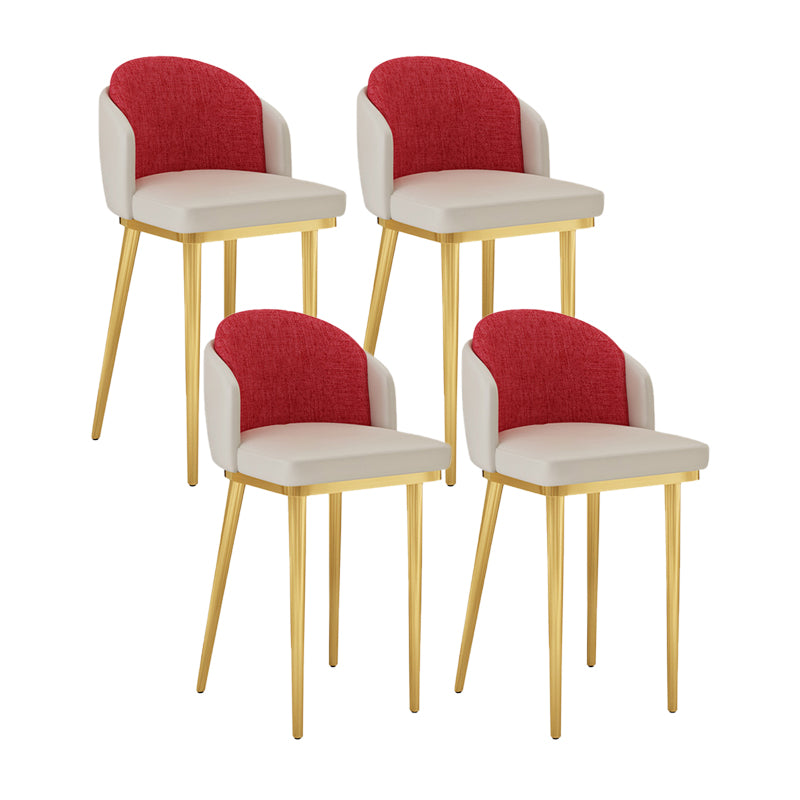 Nordic Design Upholstered Bar Stools for Home Armless Low Back Stools with Cushion