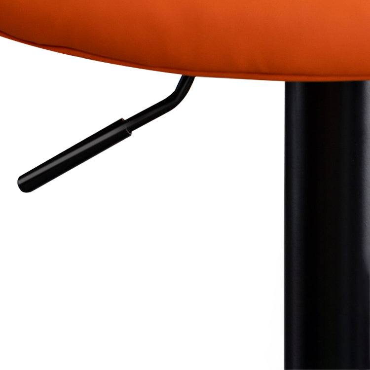 Scandinavian Matte Finish Adjustable Height Swivel Bar Stool Leather Home Stool