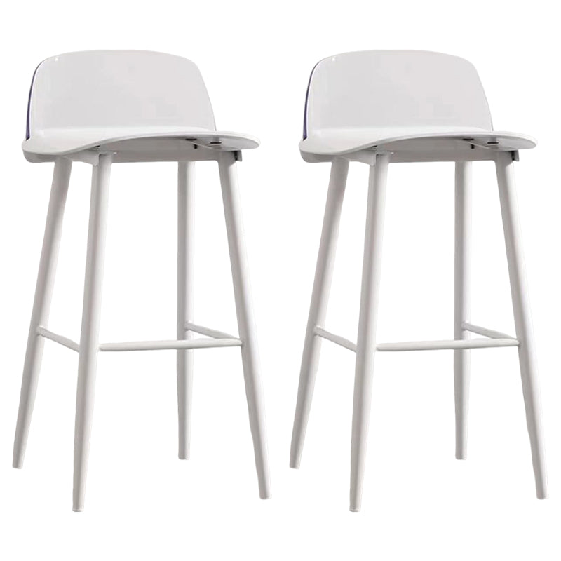 Modern Rectangle Bar and Counter Stool Low Back Stool with 4 Legs